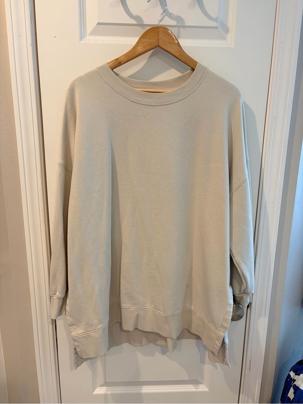 Old Navy Neutral Cream Oversized Tunic Sweatshirt